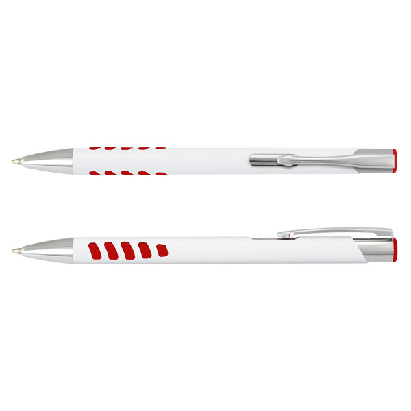 Onyx Grip Pen - White Barrel (White/Red)