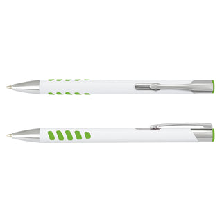 Onyx Grip Pen - White Barrel (White/Bright Green)