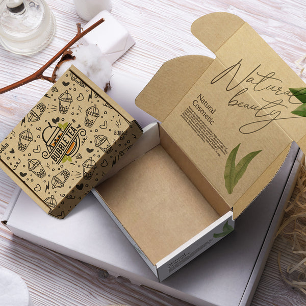 Vault Die Cut Box with Locking Lid - 125x97x47mm (White/Natural)