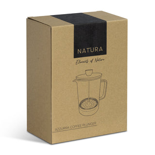 NATURA Azzurra Coffee Plunger (Natural/Clear) — Gift Box