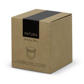 NATURA Azzurra Glass Cup - 250ml (Natural/Clear) — Gift Box
