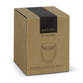 NATURA Azzurra Glass Cup - 350ml (Natural/Clear) — Gift Box