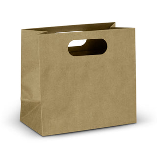 Loom Medium Die Cut Paper Bag Landscape (White) — Detail
