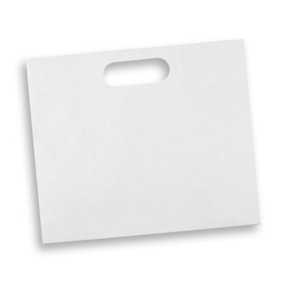 Kraft Large Die Cut Paper Bag Landscape (White)