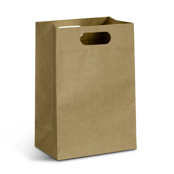 Kraft Large Die Cut Paper Bag Portrait (White)