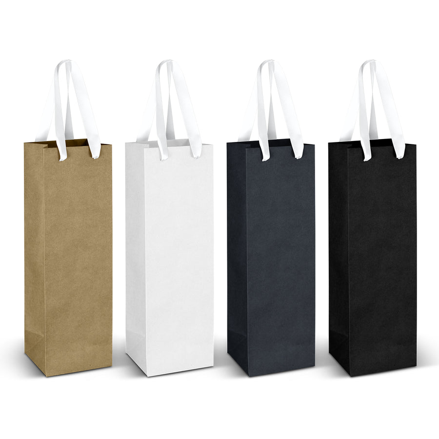 Vineyard Ribbon Handle Paper Bag (White)