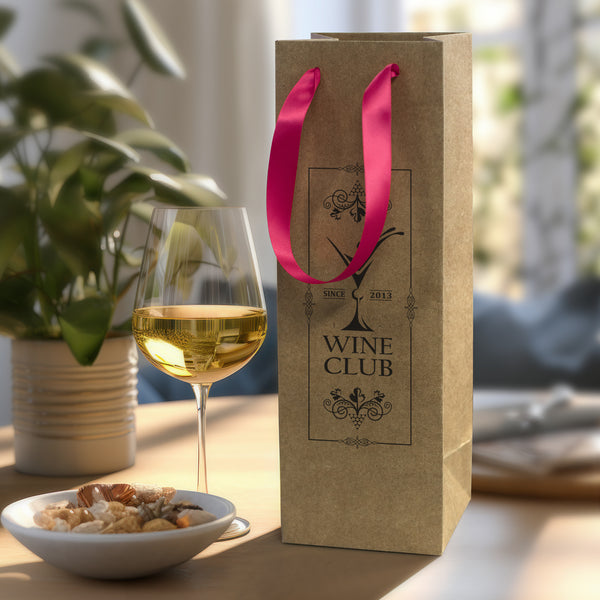 Cellar Ribbon Handle Paper Bag (Red)