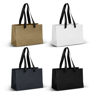 Boutique Small Ribbon Handle Paper Bag (Black)