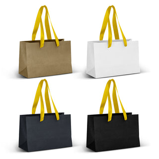 Boutique Small Ribbon Handle Paper Bag (Yellow)