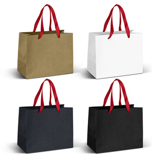 Boutique Medium Ribbon Handle Paper Bag (Red)
