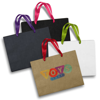 Boutique Large Ribbon Handle Paper Bag (Red)