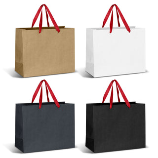 Boutique Large Ribbon Handle Paper Bag (Red) — Red Ribbon