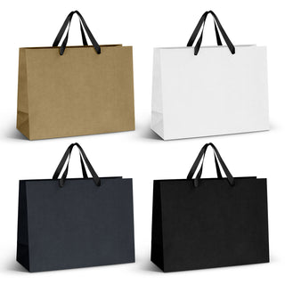 Boutique Extra Large Ribbon Handle Paper Bag (Black)