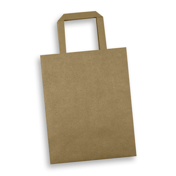 Canvas Medium Flat Handle Paper Bag Portrait (Natural)