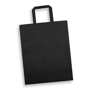 Canvas Large Flat Handle Paper Bag Portrait (Black)