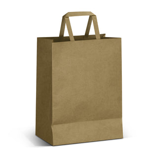 Canvas Large Flat Handle Paper Bag Portrait (Black) — Detail