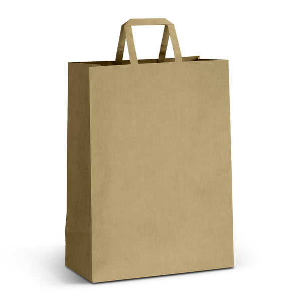 Canvas Extra Large Flat Handle Paper Bag Portrait (Natural)