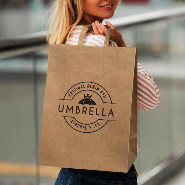 Canvas Extra Large Flat Handle Paper Bag Portrait (Natural)