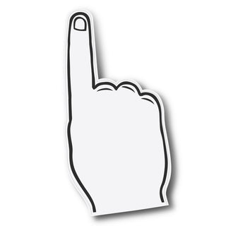 Rally Foam Supporters Hand (White) — Back