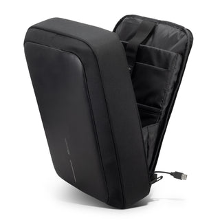 Fortress Anti-theft Backpack Briefcase (Black) — Side