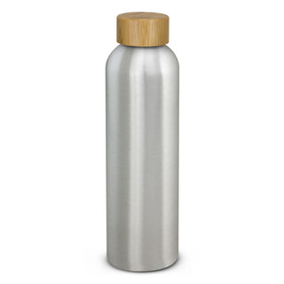 Kauri Aluminium Bottle Bamboo Lid (Silver)