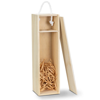 Flax Wine Gift Box - Single (Natural) — Open