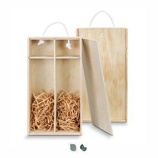 Flax Wine Gift Box - Double (Natural) — Impact Aware