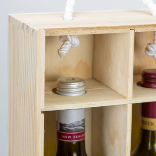 Flax Wine Gift Box - Double (Natural) — Detail