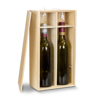 Flax Wine Gift Box - Double (Natural) — Feature