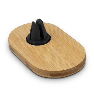 Vector Bamboo Car Phone Holder (Black/Natural) — Detail