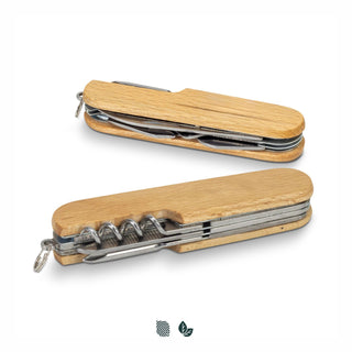 Flint Wooden Pocket Knife (Natural) — Impact Aware