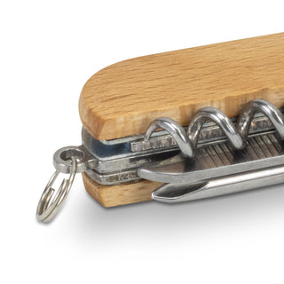 Flint Wooden Pocket Knife (Natural) — Detail