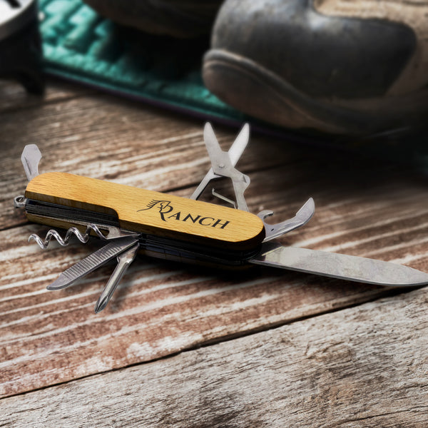 Flint Wooden Pocket Knife (Natural)