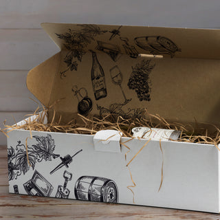 Vault Die Cut Box with Locking Lid - 395x115x115mm (Natural/Natural) — Feature