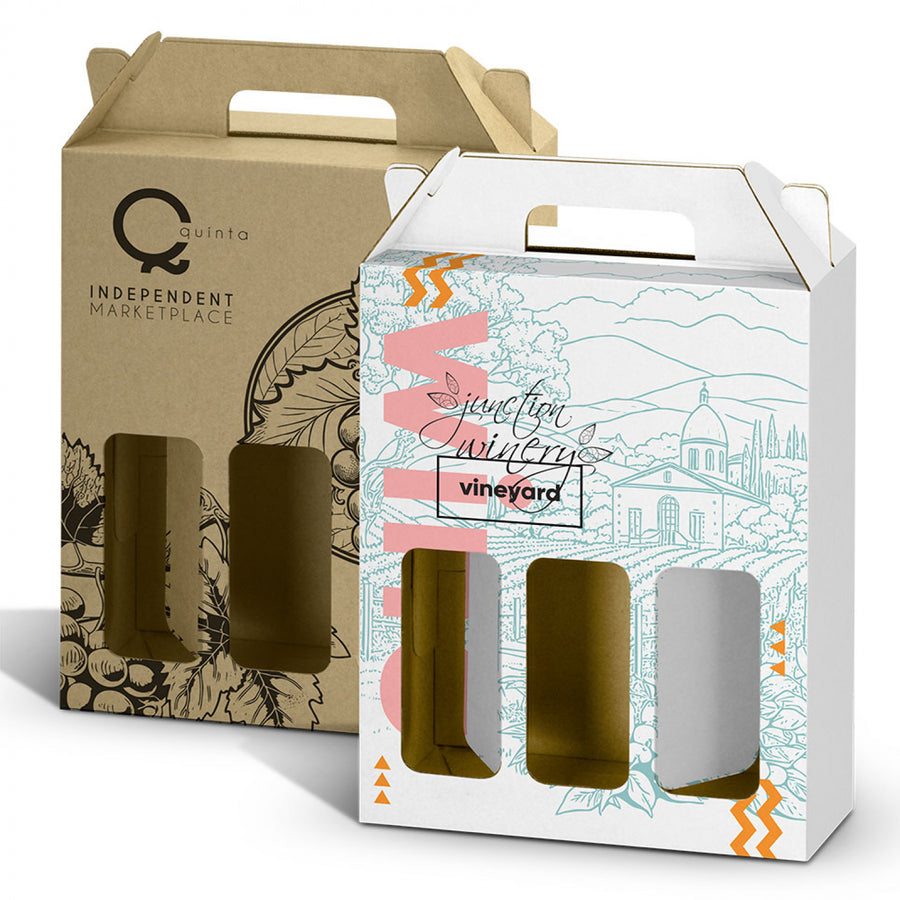 Crest Wine Carry Pack - Triple (Natural/White)