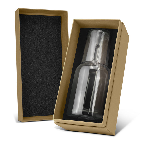Keepsake Dusk Carafe and Tumbler Set (Clear/Smoke)