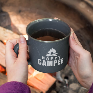 Ember Matte Enamel Mug (Black) — Feature