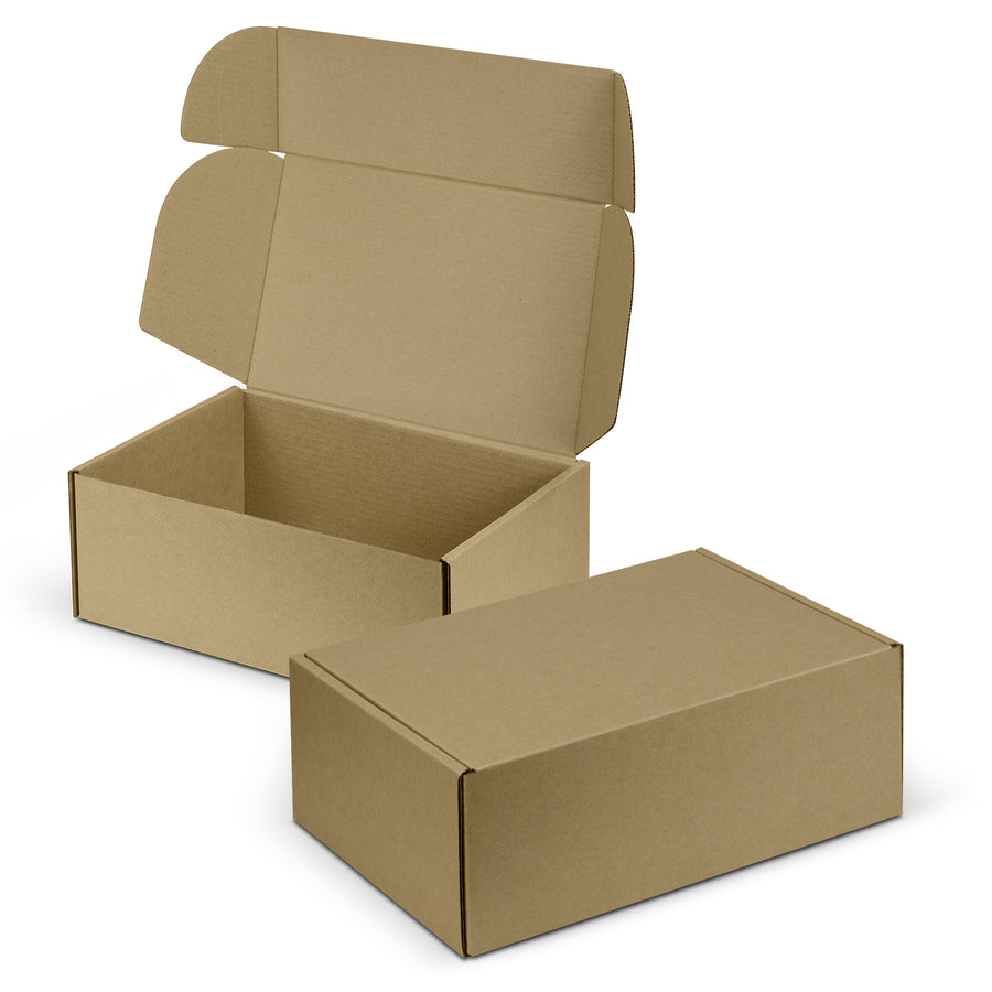 Vault Die Cut Box with Locking Lid - 360x260x134mm (Natural/Natural)