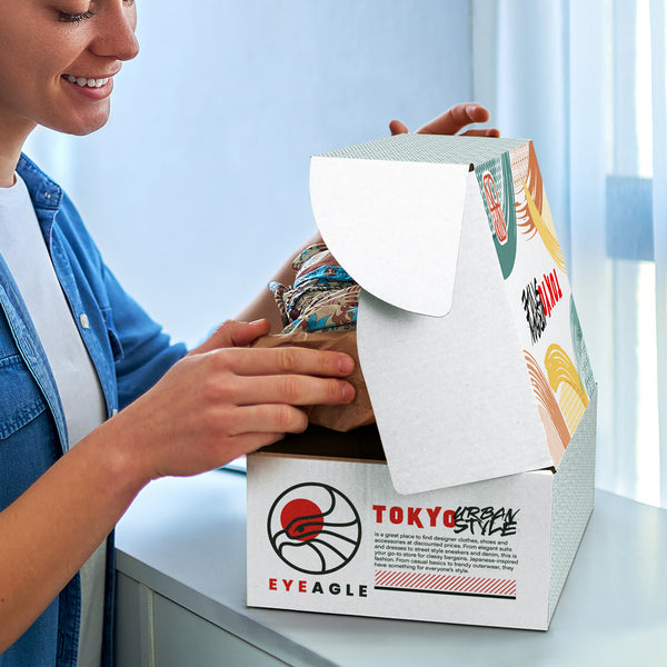 Vault Die Cut Box with Locking Lid - 360x260x134mm (Natural/Natural)