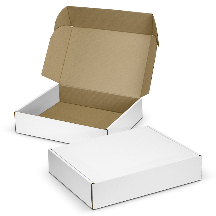 Atlas Die Cut Box with Locking Lid - 465x320x120mm (White/Natural)