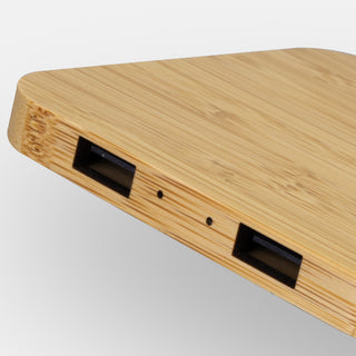 NATURA Bamboo Wireless Fast Charging Hub (Natural) — Detail