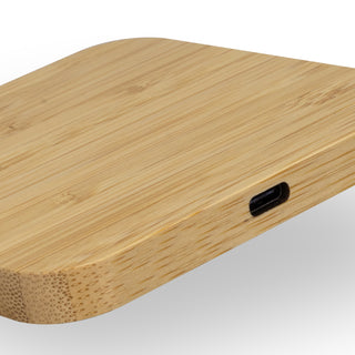 NATURA Bamboo Wireless Fast Charging Hub (Natural) — Detail