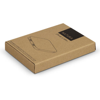 NATURA Bamboo Wireless Fast Charging Hub (Natural) — Gift Box