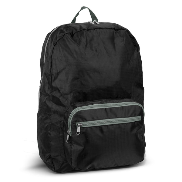 Packaway Foldable Backpack (Black/Grey)