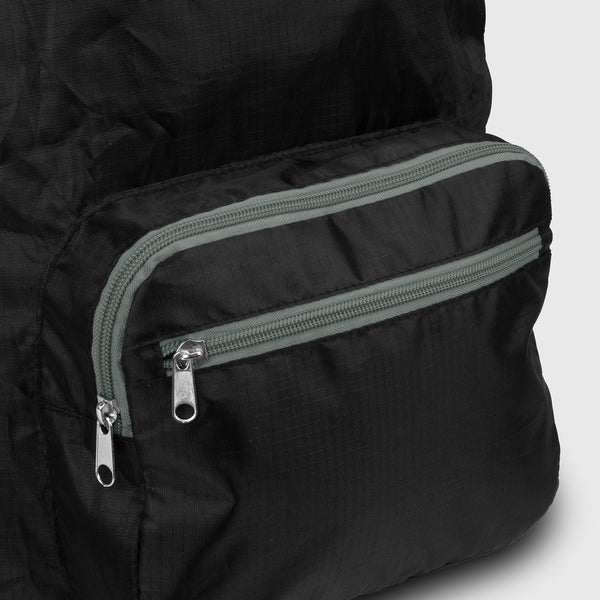 Packaway Foldable Backpack (Black/Grey)