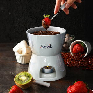 Ember Mini Fondue Set (White) — Feature