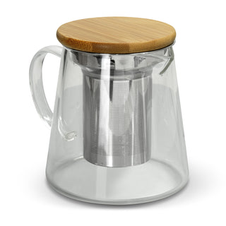 NATURA Azzurra Teapot (Clear/Natural) — Front