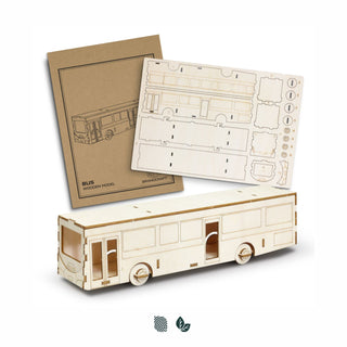BRANDCRAFT Bus Wooden Model (Natural) — Impact Aware