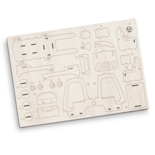 BRANDCRAFT Forklift Wooden Model (Natural) — Flat Sheet