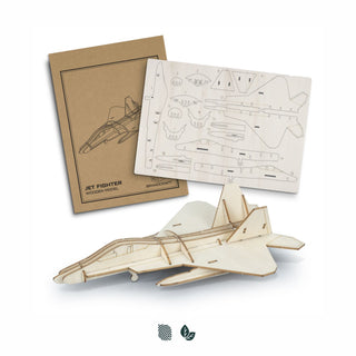 BRANDCRAFT Jet Fighter Wooden Model (Natural) — Impact Aware